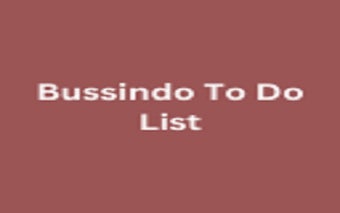 Bussindo To Do List