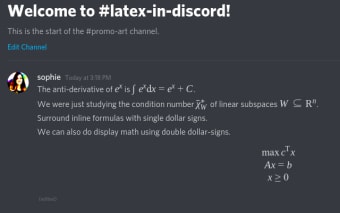 LaTeX in Discord