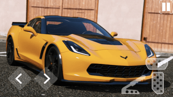 Driving sport car Corvette С8