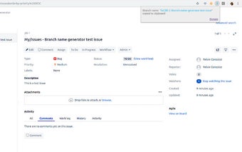 JIRA Issue Branch Name Generator