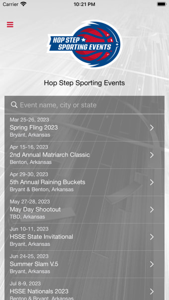 Hop Step Sporting Events