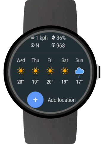 Weather for Wear OS Android W