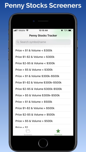 Penny Stocks Tracker Screener