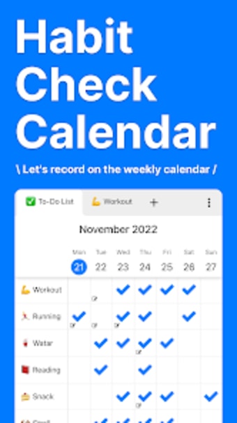 Habit Check Calendar