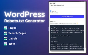 WordPress » Free Custom Robots.txt Generator