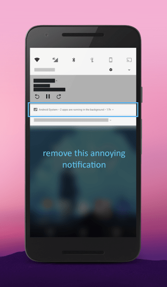 Hide "running in the background" Notification