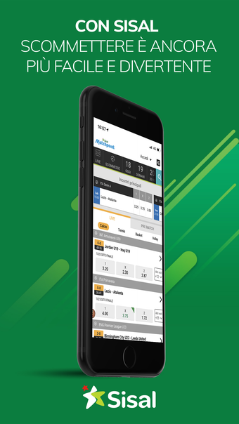 Schermata dell app Sisal scommesse
