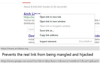 Google link fixer