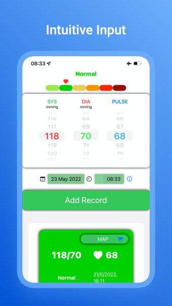 Blood Pressure App  Log