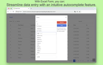 Excel Form