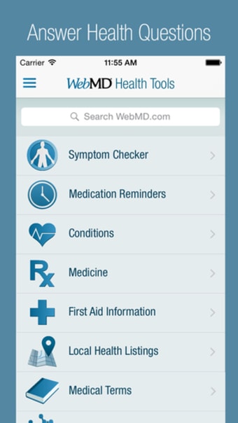 WebMD: Symptoms Rx  Doctors