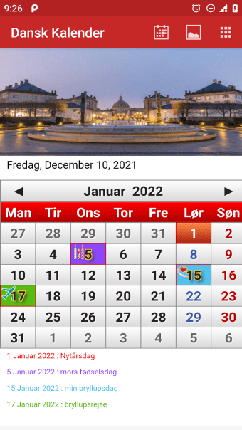 Dansk Kalender 2022