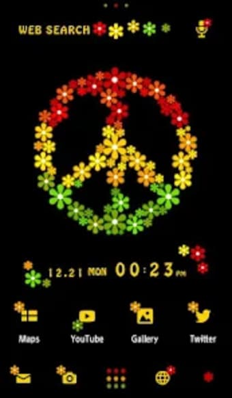 Reggae wallpaper-Peace Flowers