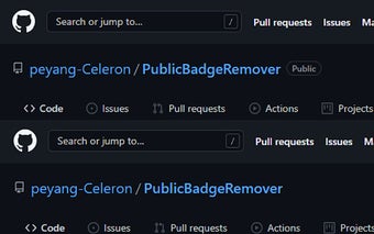 GitHub PublicBadge Remover