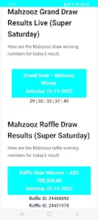 Mahzooz Draw Results Today UAE