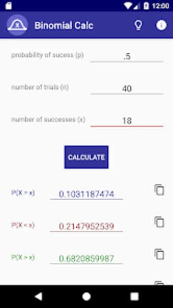 Binomial Distribution Calculat