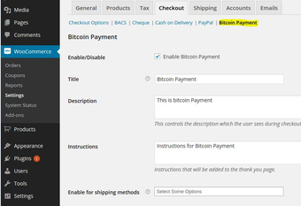 Bitcoin Payments for WP WooCommerce