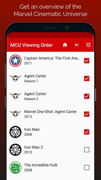 Marvel Cinematic Universe Viewing Order
