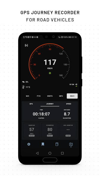 CarBike GPS Dashboard  Recorder - RAMS Velocity
