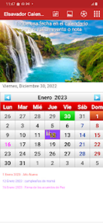 El Salvador Calendario 2023