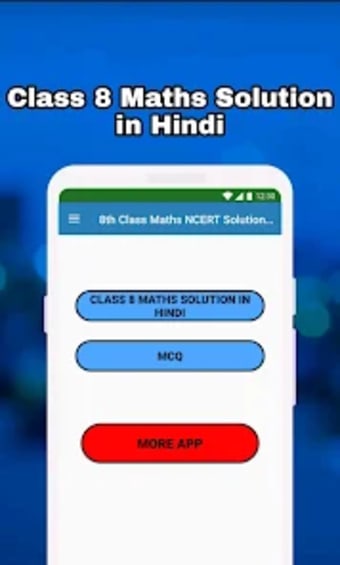 8th Class Maths Solution Hindi