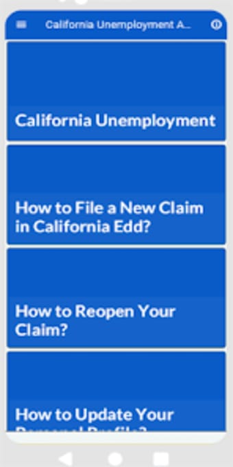 California Unemployment App
