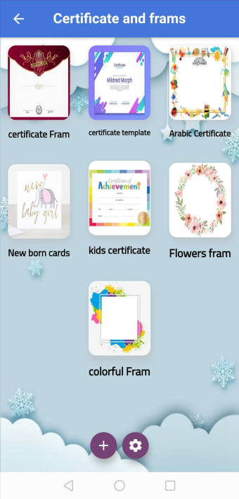 Certificates Frames templates