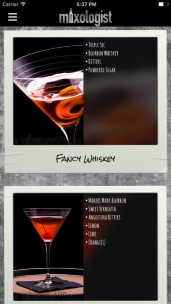 Mixologist™ Drink & Cocktail Recipes