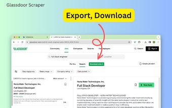 Jobs Scraper for Glassdoor