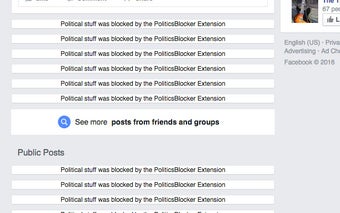 Politics Blocker for Facebook