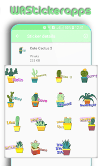 WAStickerApps: Cute Cactus Stickers