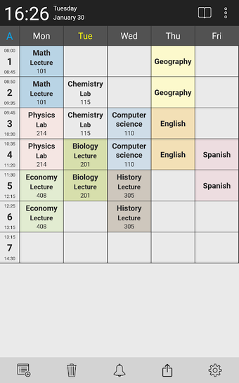 Timetable - planner for school