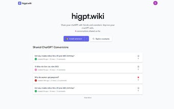 HiGPT: Share your ChatGPT prompts and answers