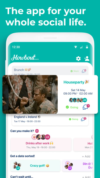 Howbout: Social event planner