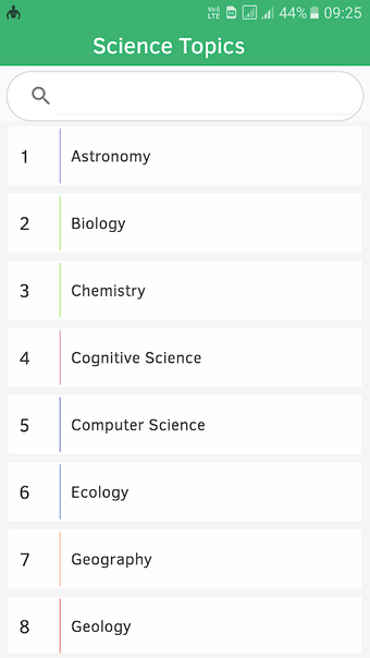 Science Facts collection app!