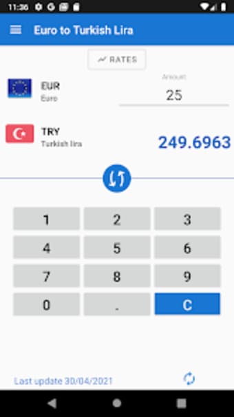 Euro to Turkish Lira Converter