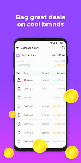 DealWise: Cashback and Deals App