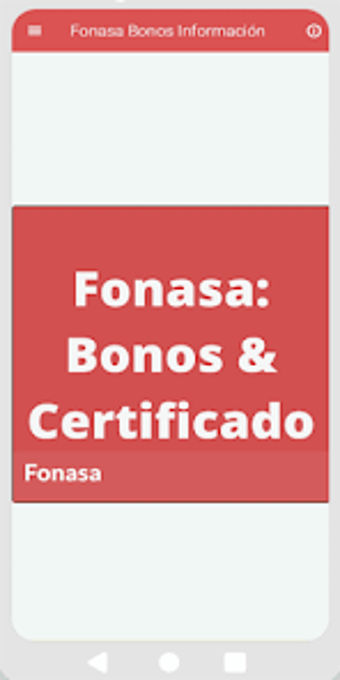 Fonasa Bonos Información