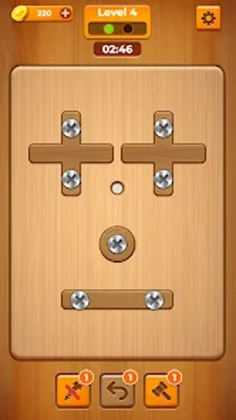 Wood Puzzle - Bolts And Screw