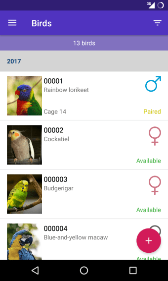 My Birds - Aviary Manager