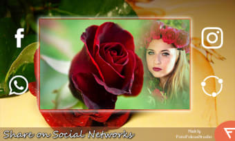 Romantic Rose Photo Frame : Flower photo frames