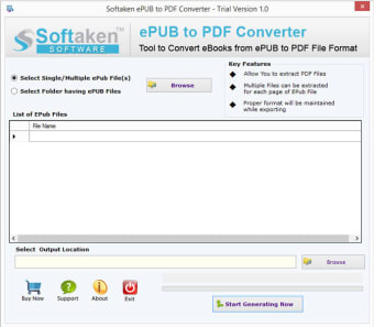 Softaken EPUB to PDF Converter