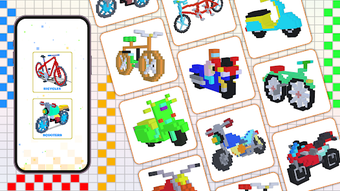 Bikes Voxel Color by Number