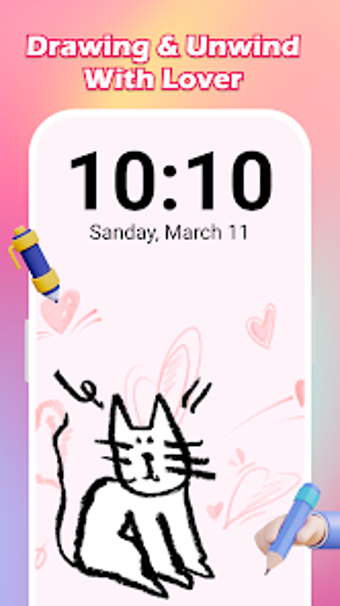 Draw Love: Lockscreen Drawing