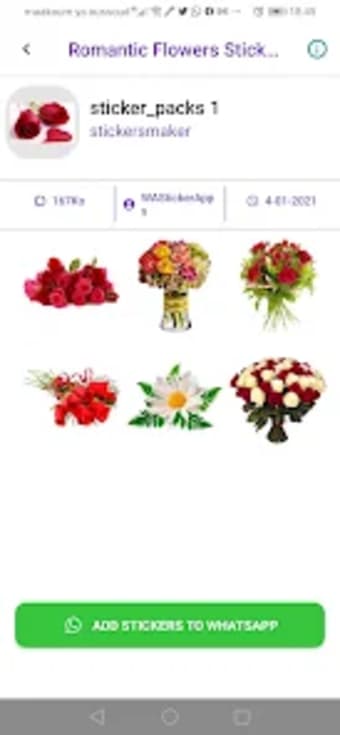 Romantic Flowers Stickers GIF