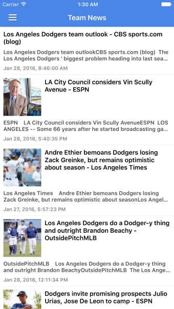 News Surge for Dodgers Baseball News Free Edition