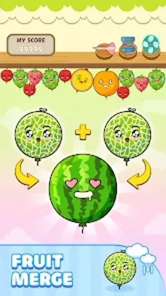 Melon Balloon: Fruit Merge