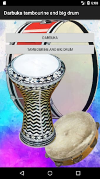 Darbuka tambourine and big drum