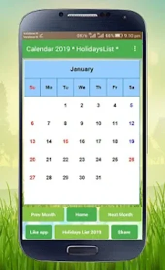 Calendar 2019