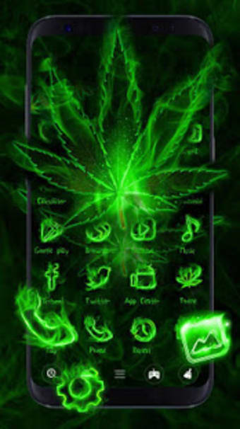 Fire Weed Rasta Themes HD Wallpapers 3D icons